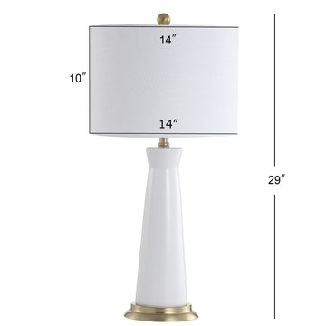 Hartley 29" Ceramic Column LED Table Lamp - JONATHAN Y